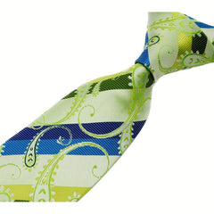 Men's Striped Print Tie with Box Packaging