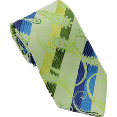 Men's Striped Print Tie with Box Packaging