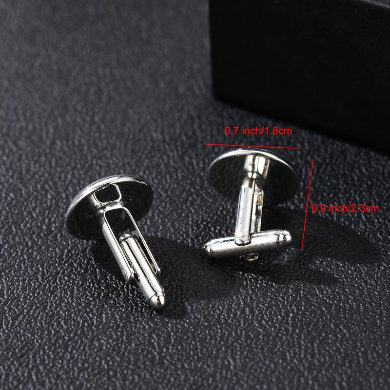Moon & Wolf Stone Tie Clip & Cufflinks Set