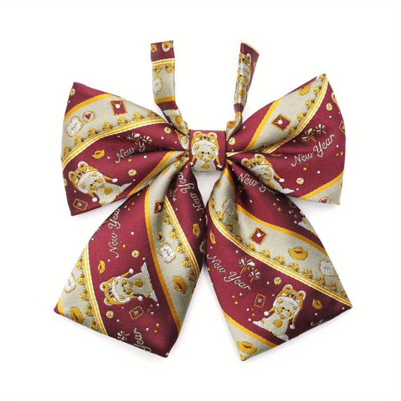 Polyester Men's Tie Bow Tie College Style Jacquard Clothing Accessories