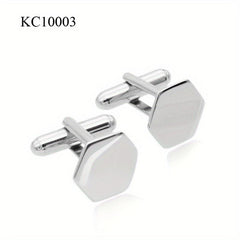 925 Sterling Silver Hexagon Cufflinks Shirt Cufflinks Versatile Accessories