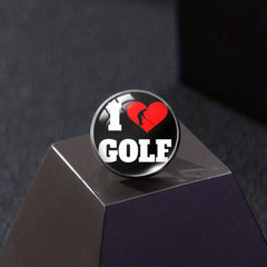 I Love Golf Brooch Pin For Players, Men and Women