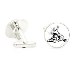 Wrestling Sport Pattern Cufflinks For Men Suit Shirt Cuff Link Jewelry