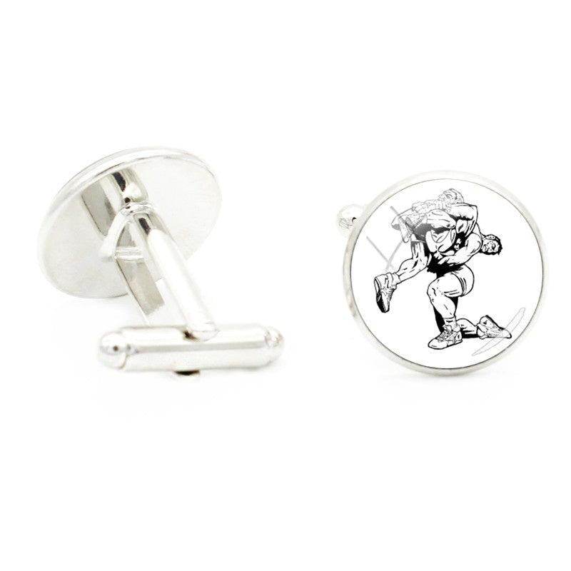 Wrestling Sport Pattern Cufflinks For Men Suit Shirt Cuff Link Jewelry