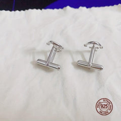 925 Sterling Silver Anchor Cufflinks Men's Suit Accessories