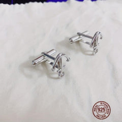 925 Sterling Silver Anchor Cufflinks Men's Suit Accessories