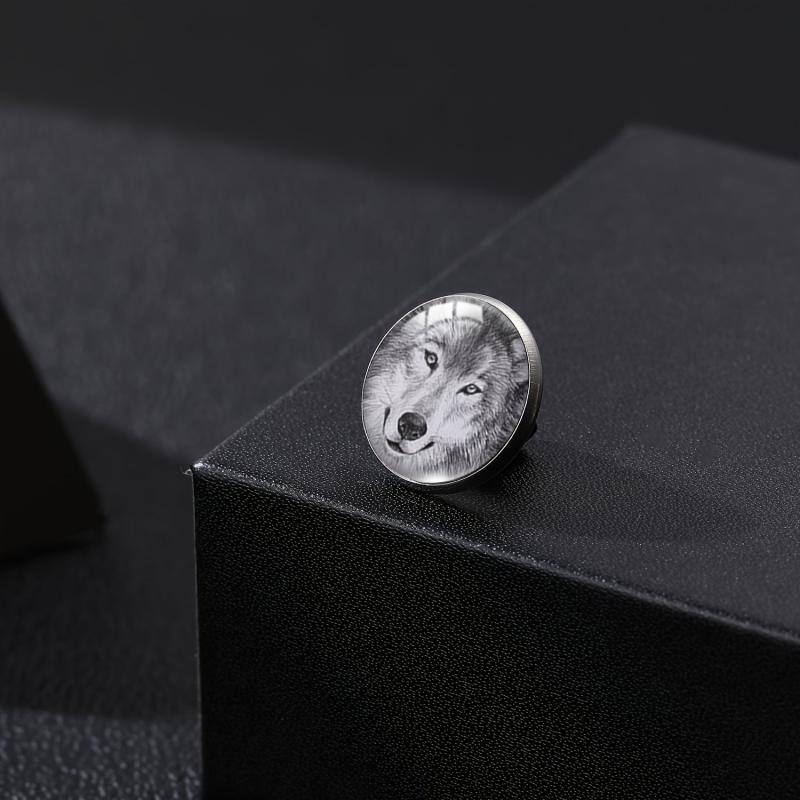 Howling Wolf Time Gem Shirt Charms Buckle For Men