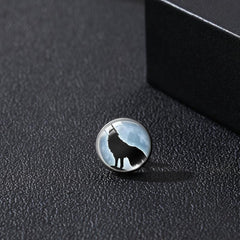 Howling Wolf Time Gem Shirt Charms Buckle For Men