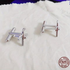 S925 Men's Golf Style Cufflinks