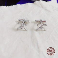 S925 Men's Golf Style Cufflinks