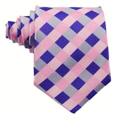 Men's Plaid Tie Business Necktie 1200 Needles