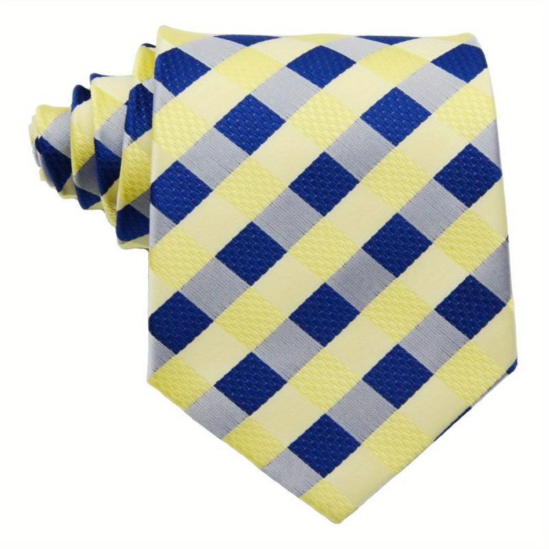 Men's Plaid Tie Business Necktie 1200 Needles