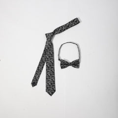2pcs Men's Floral Necktie Bow Tie Set for Wedding