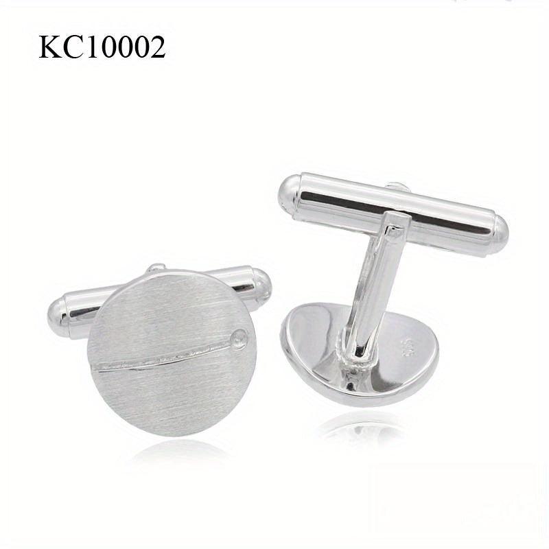 S925 Men's Cufflinks Oval Curved Style Sleeve Buttons