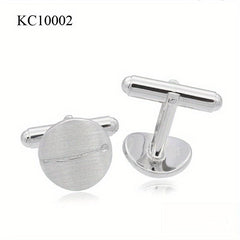 S925 Men's Cufflinks Oval Curved Style Sleeve Buttons