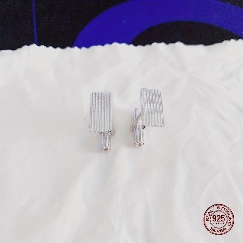 925 Silver Button Cufflinks Wedding Suit Gift For Men