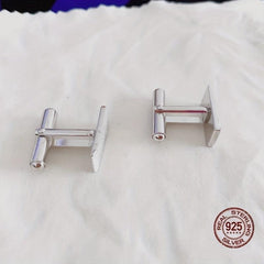 925 Silver Button Cufflinks Wedding Suit Gift For Men