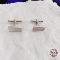 925 Silver Button Cufflinks Wedding Suit Gift For Men