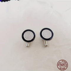 925 Silver Cufflinks High Suit Button Shirt Studs