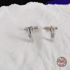 S925 Men's Cufflinks Suit Wedding Style Sleeve Buttons