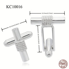 S925 Men's Cufflinks Suit Wedding Style Sleeve Buttons