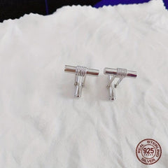 S925 Men's Cufflinks Suit Wedding Style Sleeve Buttons