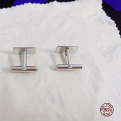 925 Silver Button Cufflinks Wedding Suit Gift For Men
