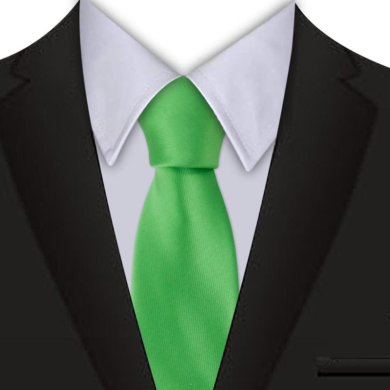 Men's Solid Polyester Tie Business Casual Neckline Collar Tape