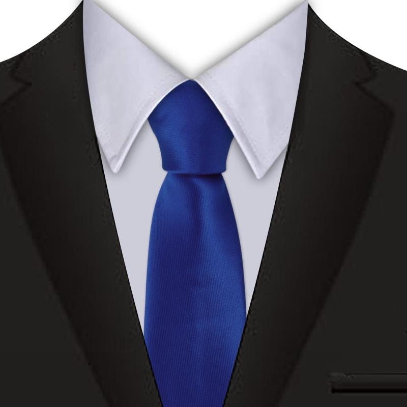 Men's Solid Polyester Tie Business Casual Neckline Collar Tape