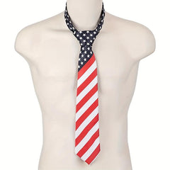 Independence Tie Classic Stripe American Flag Necktie