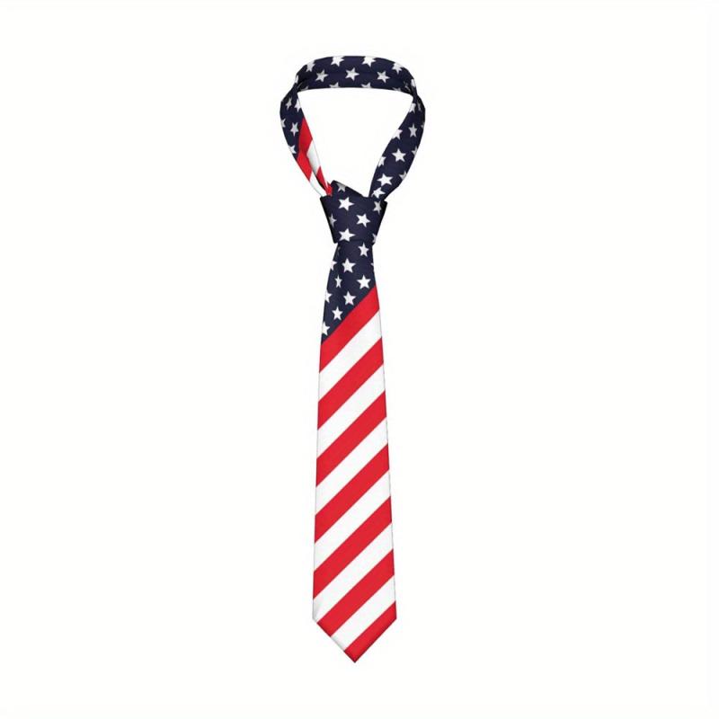 Independence Tie Classic Stripe American Flag Necktie