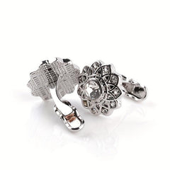 French Cufflinks Rhinestone Cuff Nails Pair