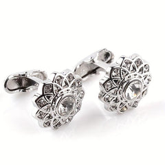 French Cufflinks Rhinestone Cuff Nails Pair