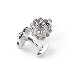 French Cufflinks Rhinestone Cuff Nails Pair