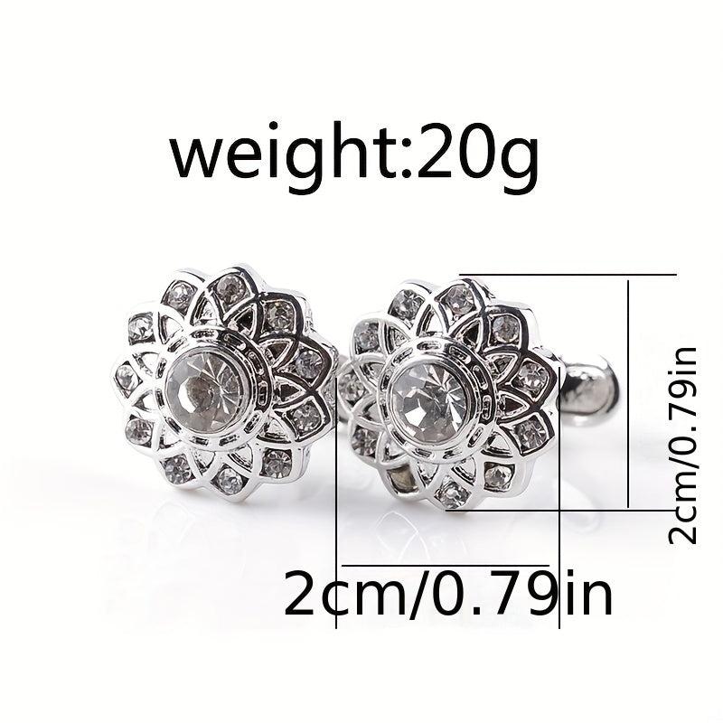 French Cufflinks Rhinestone Cuff Nails Pair