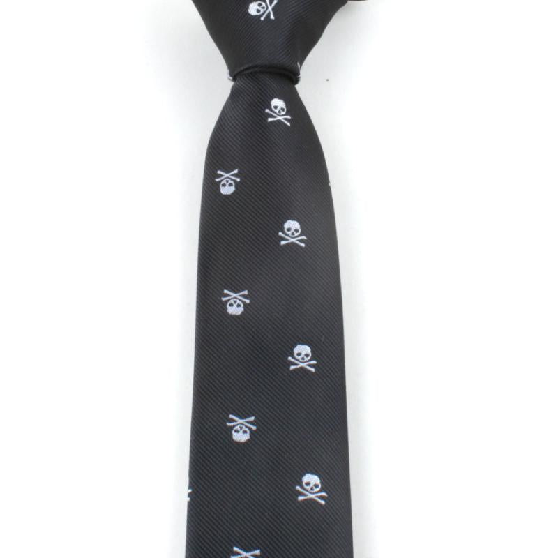 Men's Classic Skull Ties Polyester Printed Necktie
