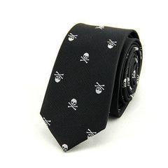 Men's Classic Skull Ties Polyester Printed Necktie