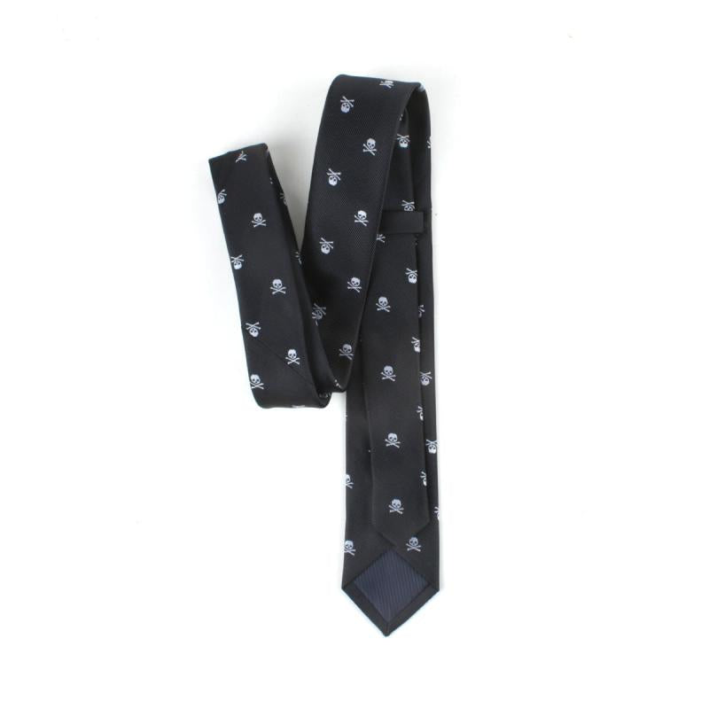 Men's Classic Skull Ties Polyester Printed Necktie