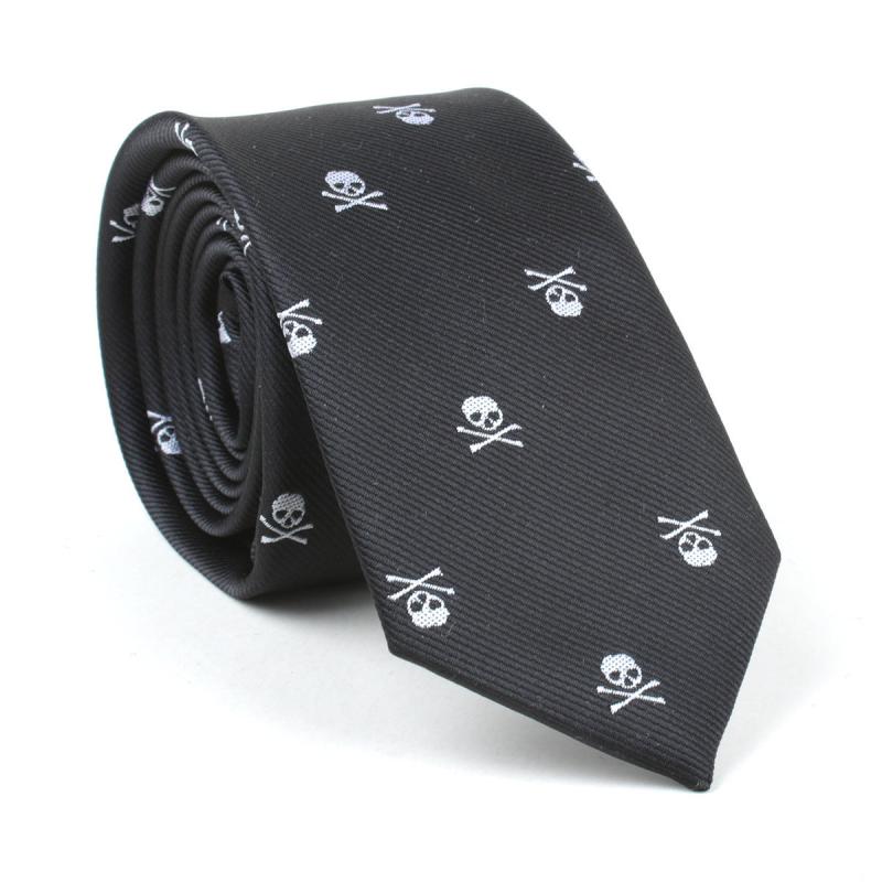 Men's Classic Skull Ties Polyester Printed Necktie