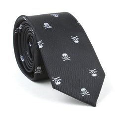 Men's Classic Skull Ties Polyester Printed Necktie