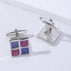Men's Plaid Cufflinks French Cufflink Shirt Accessories