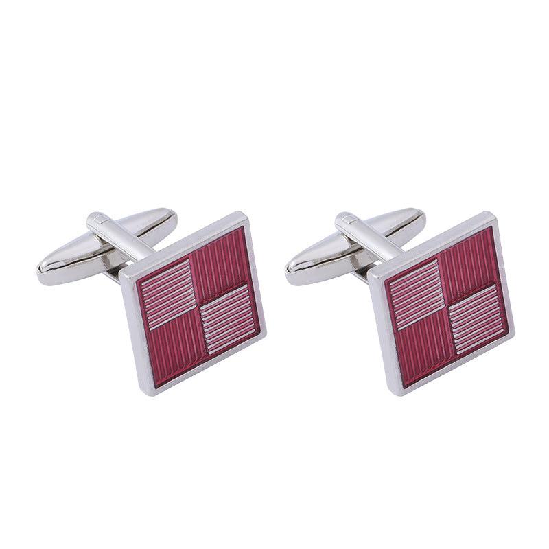 Men's Plaid Cufflinks French Cufflink Shirt Accessories