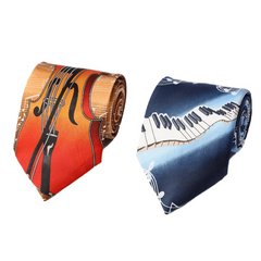 Men's Violin Piano Music Party Fun Tie