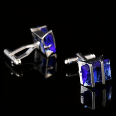 2pcs Crystal Cufflinks Sleeve Buttons Closure For Men