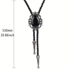 Men's Gemstone Tie Western Cowboy Shirt Accessory