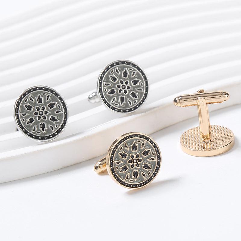 Men's Classic Round Cufflinks - Wedding Business Accessories