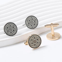 Men's Classic Round Cufflinks - Wedding Business Accessories