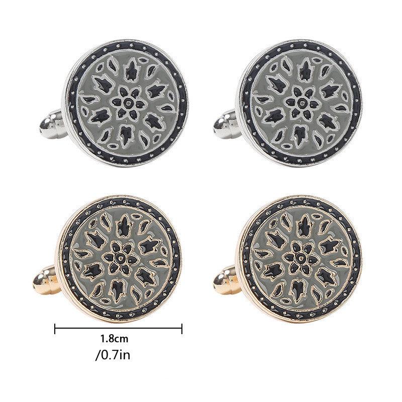 Men's Classic Round Cufflinks - Wedding Business Accessories