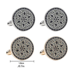 Men's Classic Round Cufflinks - Wedding Business Accessories