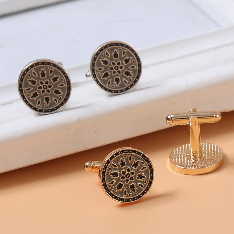 Men's Classic Round Cufflinks - Wedding Business Accessories